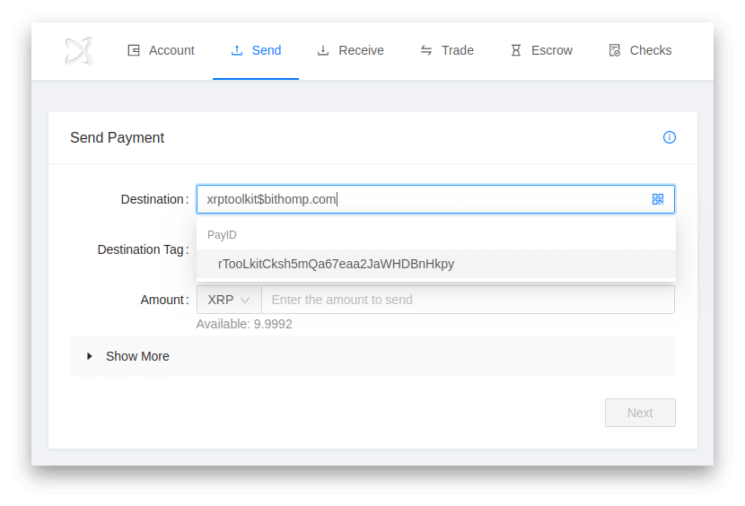 sending xrp without tag